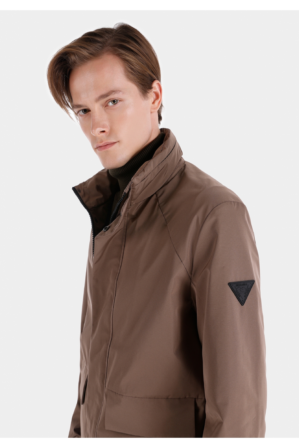 Colin's Regular Fit Fermuarlı Erkek Bej Kaban görsel 4