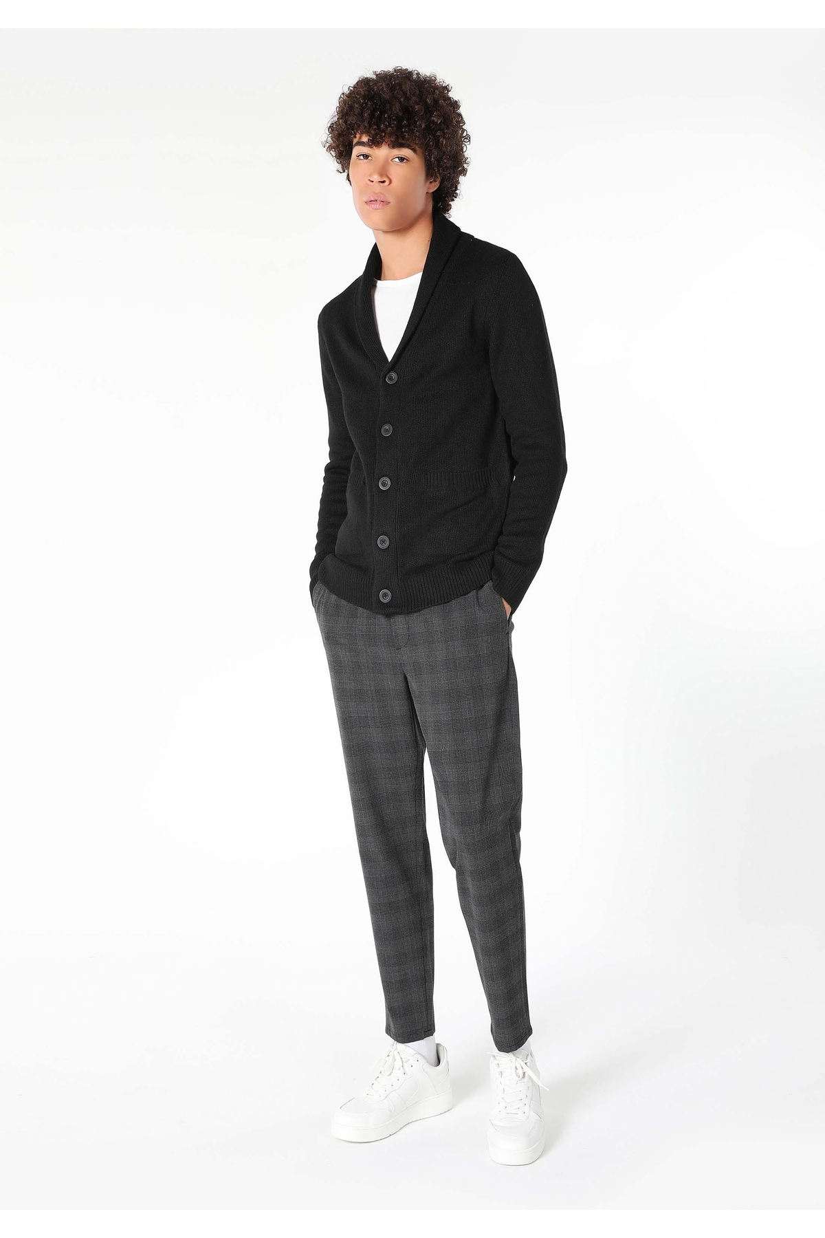 Colin's Slim Fit Erkek Siyah Hırka görsel 3