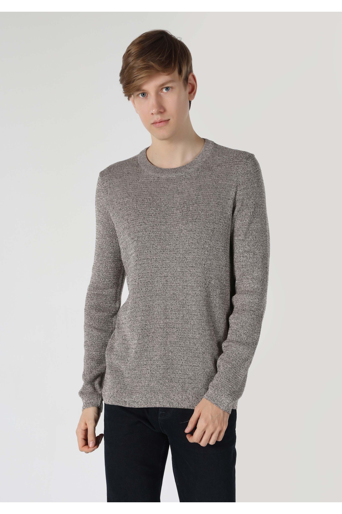 Colin's Slim Fit Kahverengi Erkek Triko Kazak Cl1061674 görsel 4