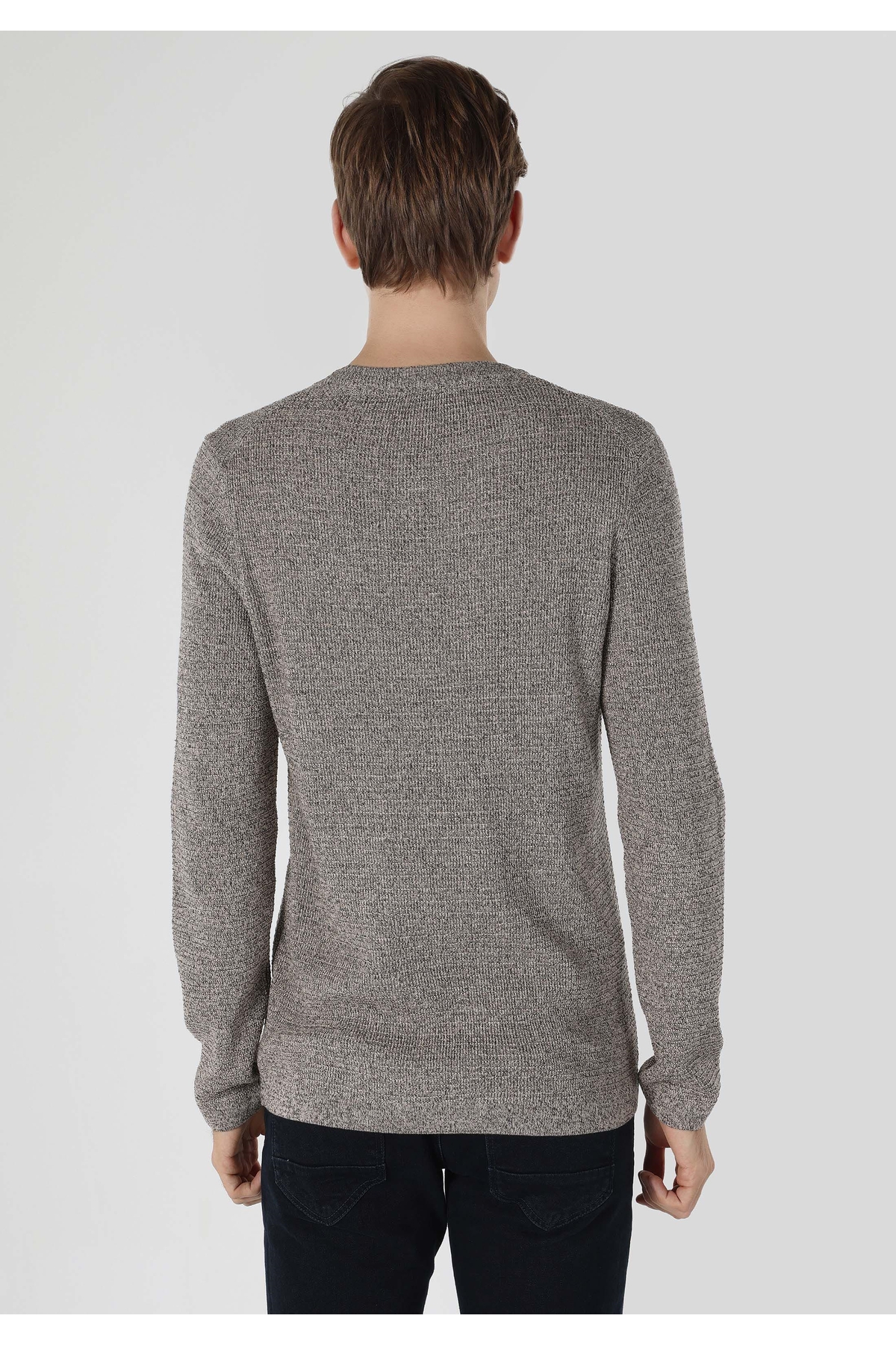 Colin's Slim Fit Kahverengi Erkek Triko Kazak Cl1061674 görsel 2