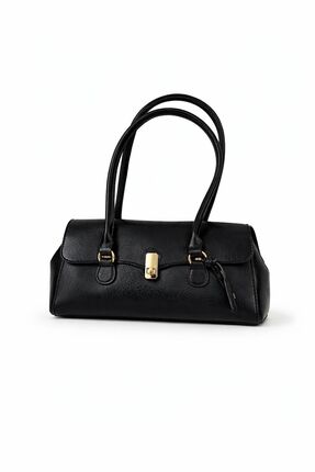 semabutik Şık Kilit Aksesuarlı El ve Omuz Çantası