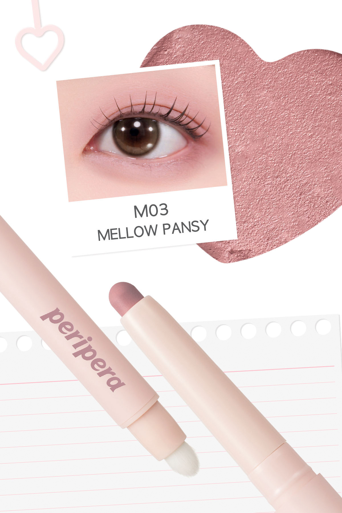مداد چشم Mood In Shade (M03 Mellow Pansy) - سایه چشم مدادی با قابلیت استفاده آسان و بدون تجمع — بنفش 111614 — تصویر 3 از 9