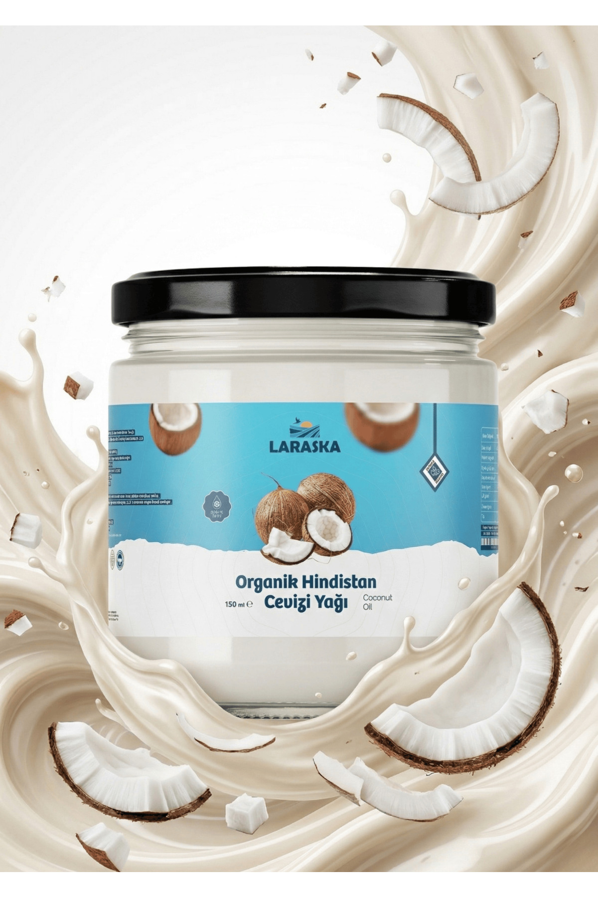 Organik Hindistan Cevizi Yağı 150ml Soğuk Sıkım - Organic Coconut Oil — L-OrgCcOil-150ml