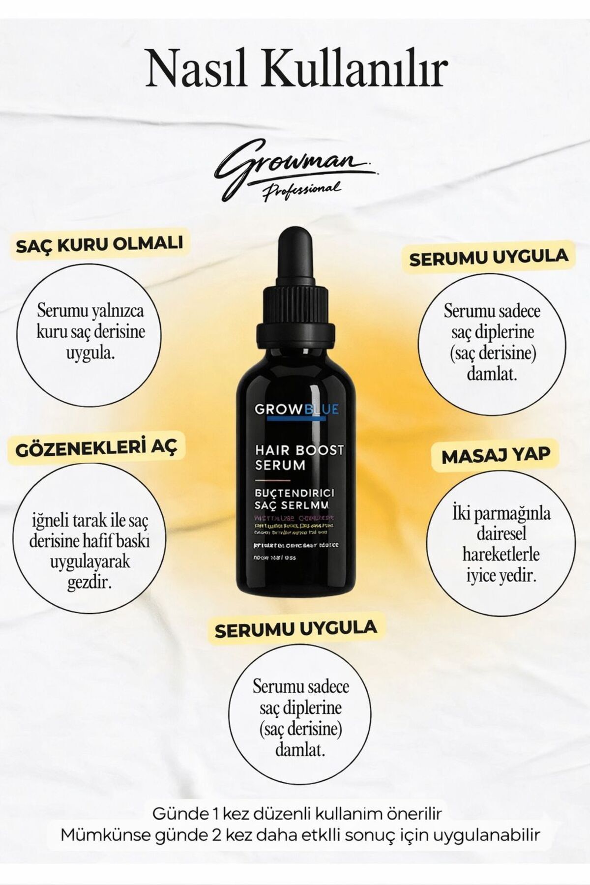 Erkek Saç Dökülme Karşıtı Serum 50 ml | Kök Güçlendirici Bakım — GRB-SDK-50ML — تصویر 4 از 7