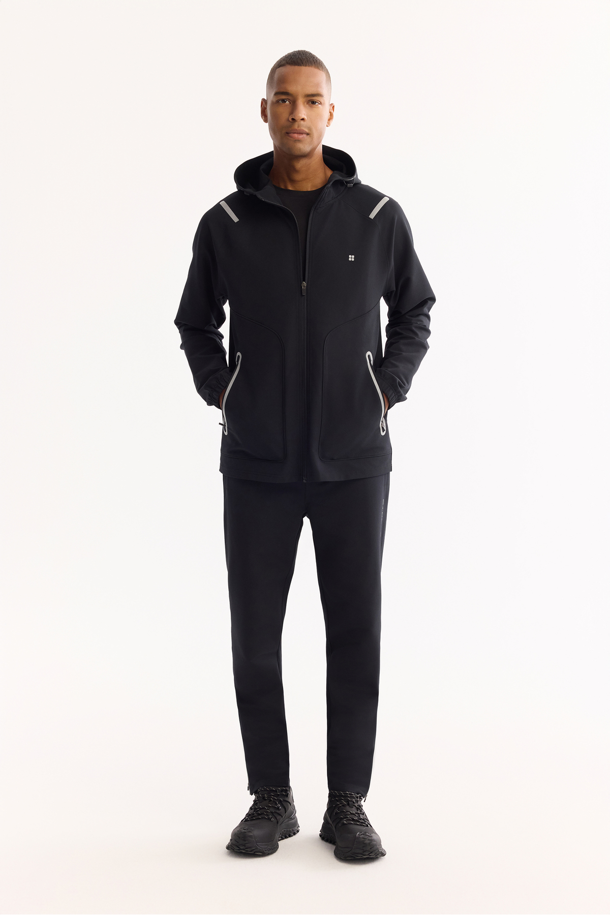 Avva  Erkek Siyah Kapüşonlu Fermuarlı Bi-Stretch Regular Fit Sweatshirt A52Y1332 - Görsel 7