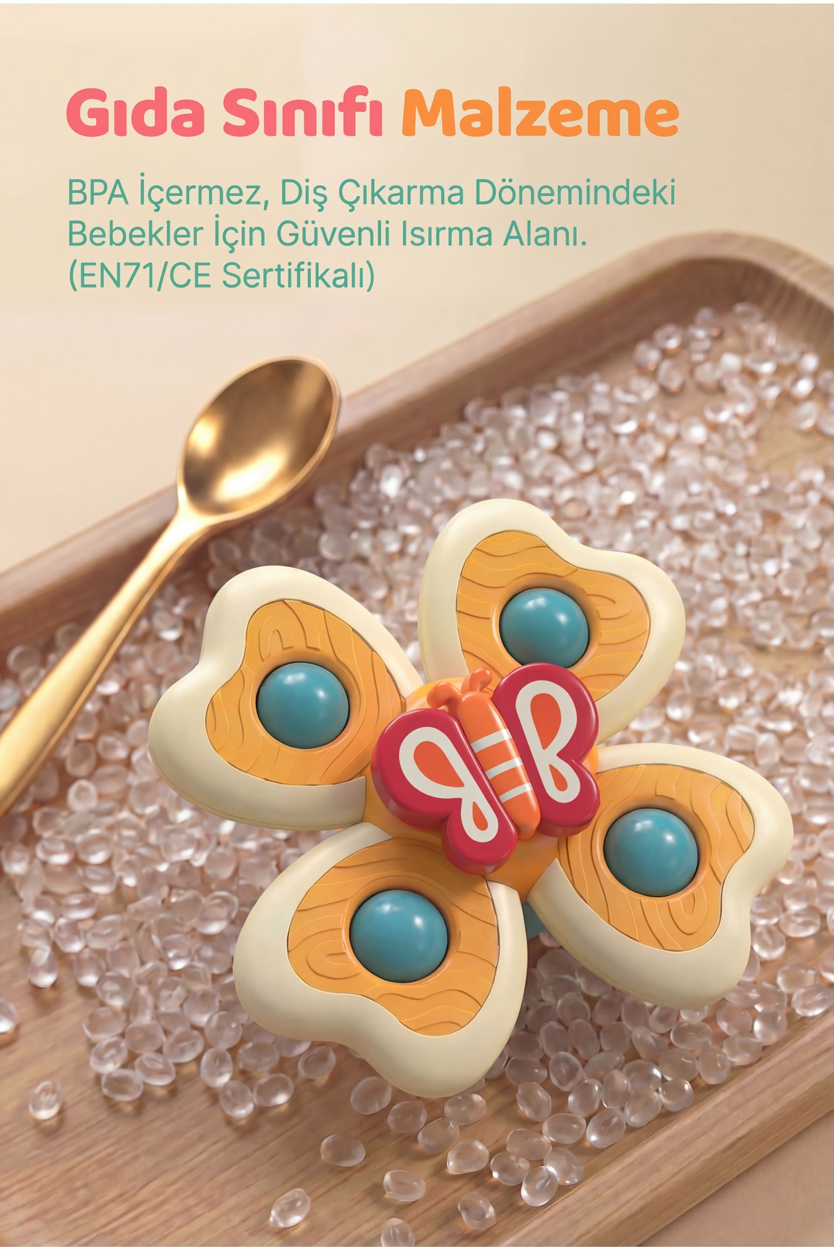 BBSKY Bebek Oyuncak 3’lü Hayvan Şekilli Vakumlu Döner Su ve Banyo Oyuncağı ABS Silikon Gelişim Oyuncağı fotoğrafı 2 (önizleme)