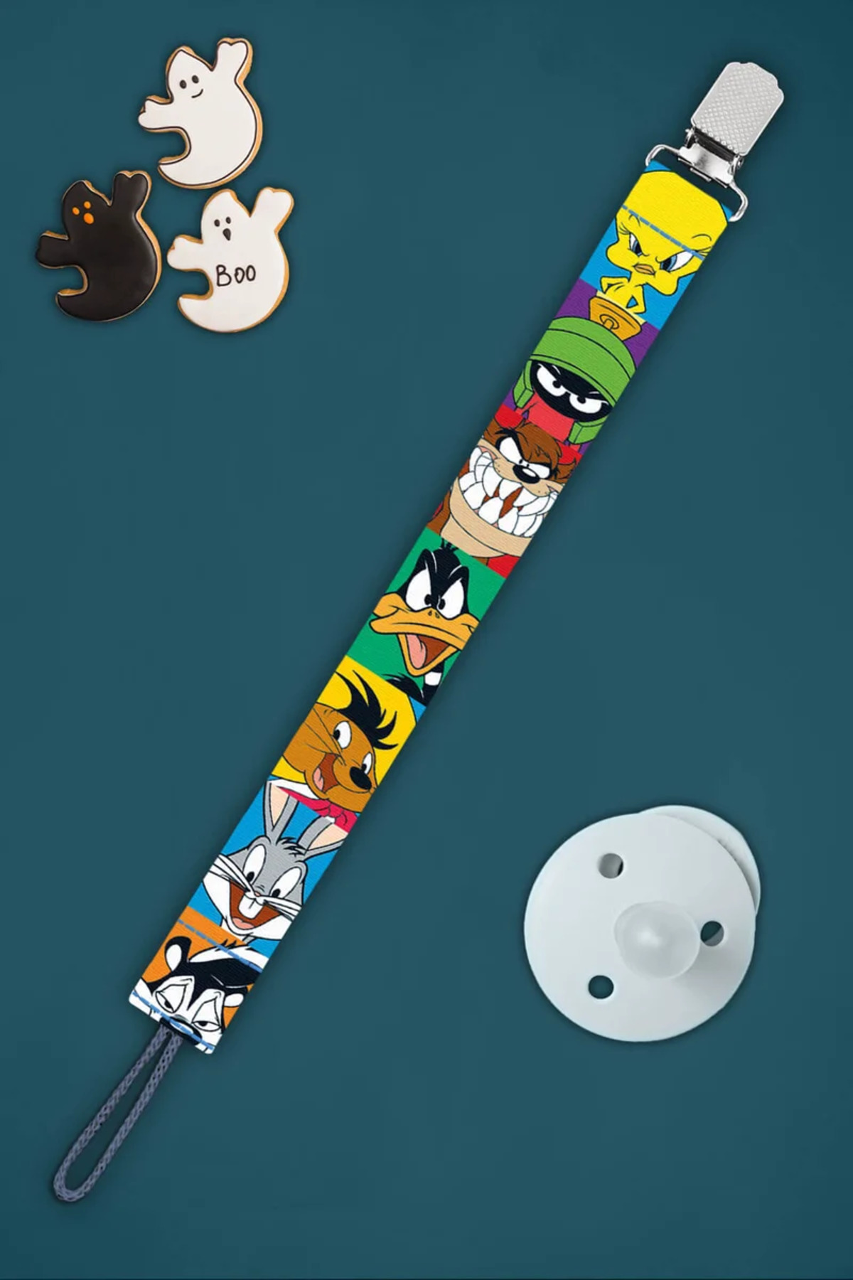 Apptakı Desenli Bebek Emzik Askısı Emzik Zinciri Emzik Tutacağı Emzirme Aksesuarı Lyn - EMZ0054 fotoğrafı 2 (önizleme)