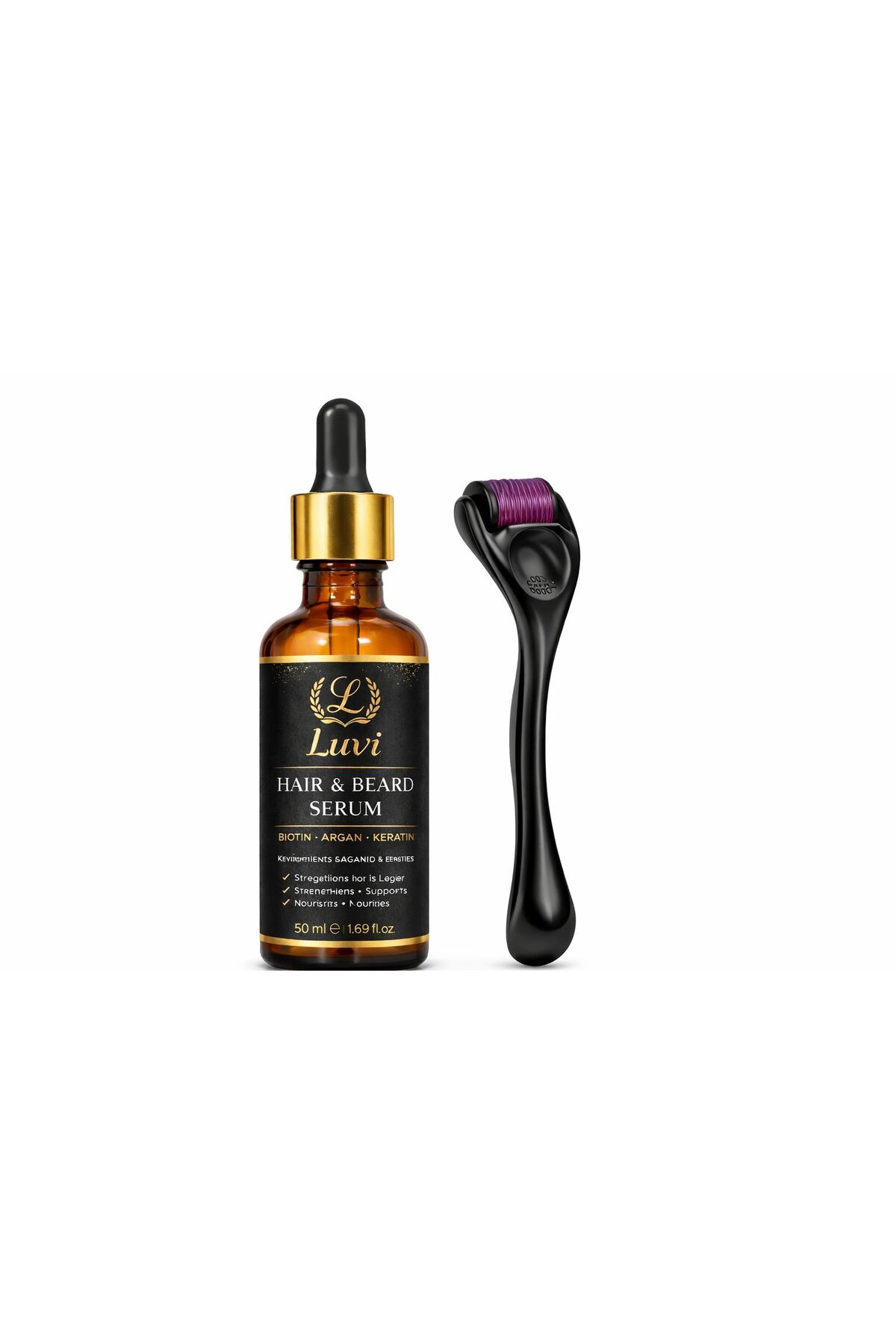 Luvi Saç Ve Sakal Çıkarıcı Serum + Dermaroller Set 50ml — LC0023