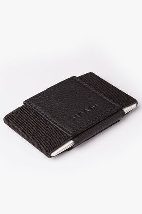 DİFAMİ Minimal Hakiki Deri Kartlık Cüzdan- Siyah
