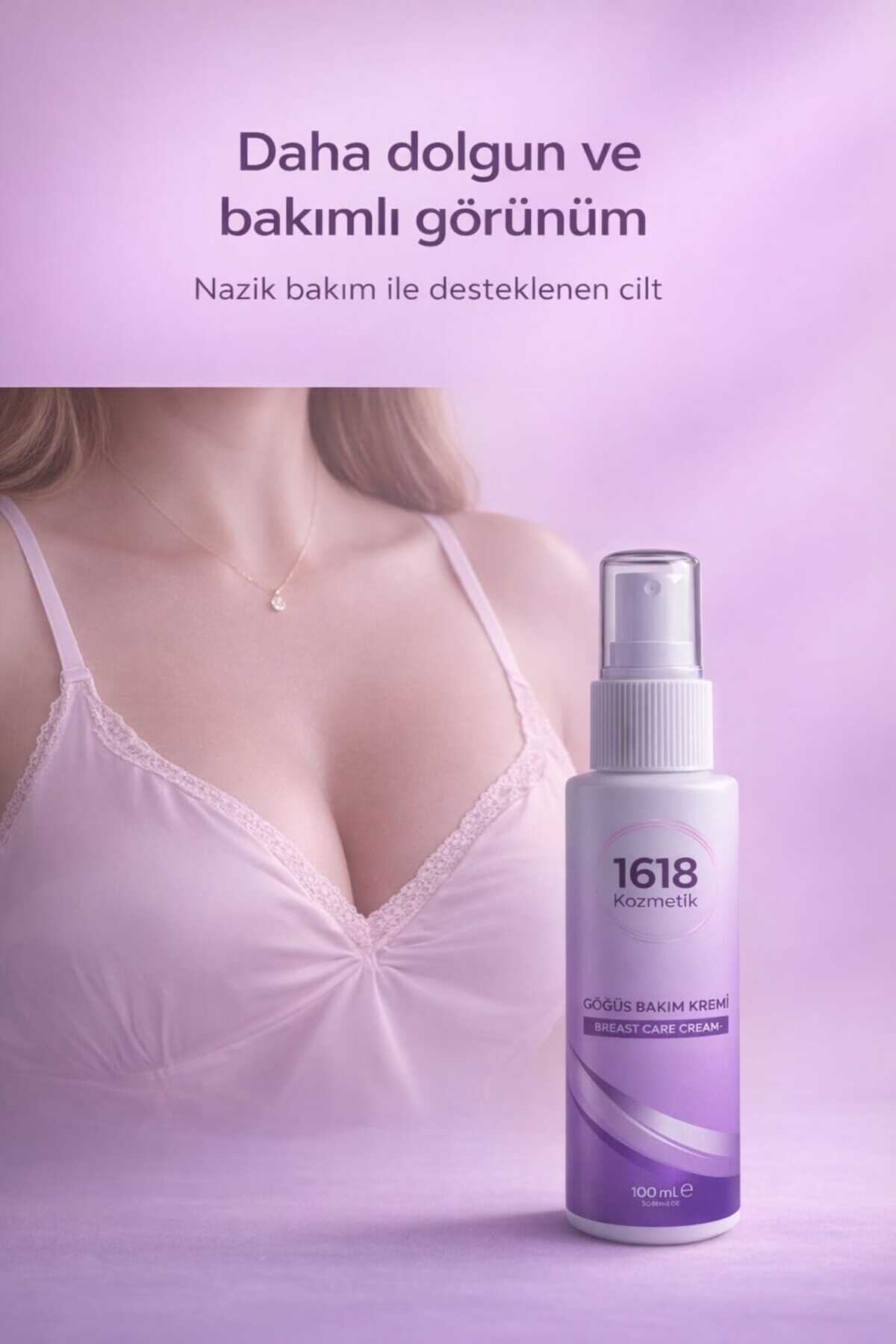 1618 Kozmetik Göğüs Dolgunlaştıcı ve Sarkıklık Giderici Bakım Kremi 100 ML fotoğrafı 4 (önizleme)