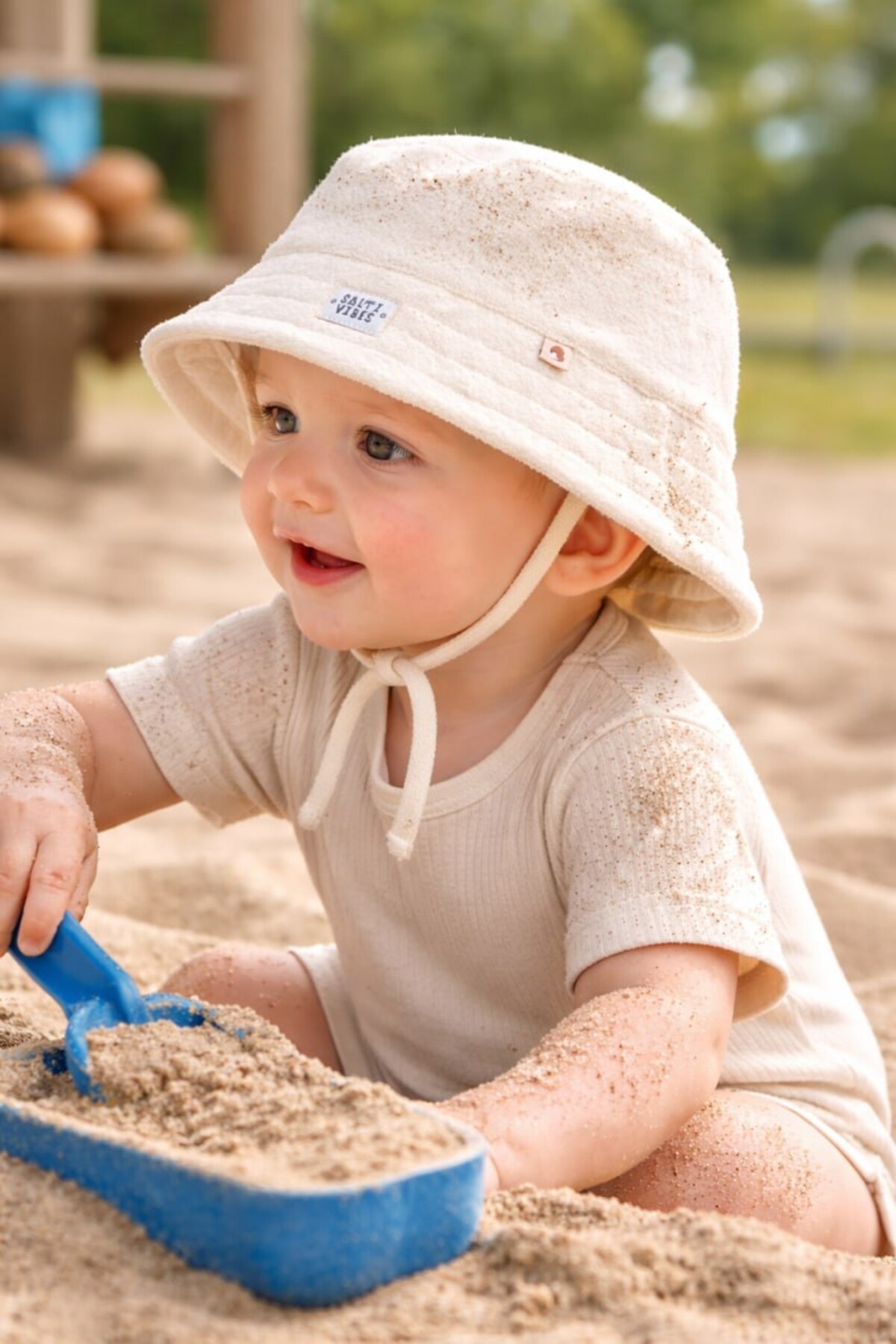 Caramell Bebenova Sunny Days Pamuk Havlu Şapka - Ekru Renk - Yeni Sezon fotoğrafı 2 (önizleme)
