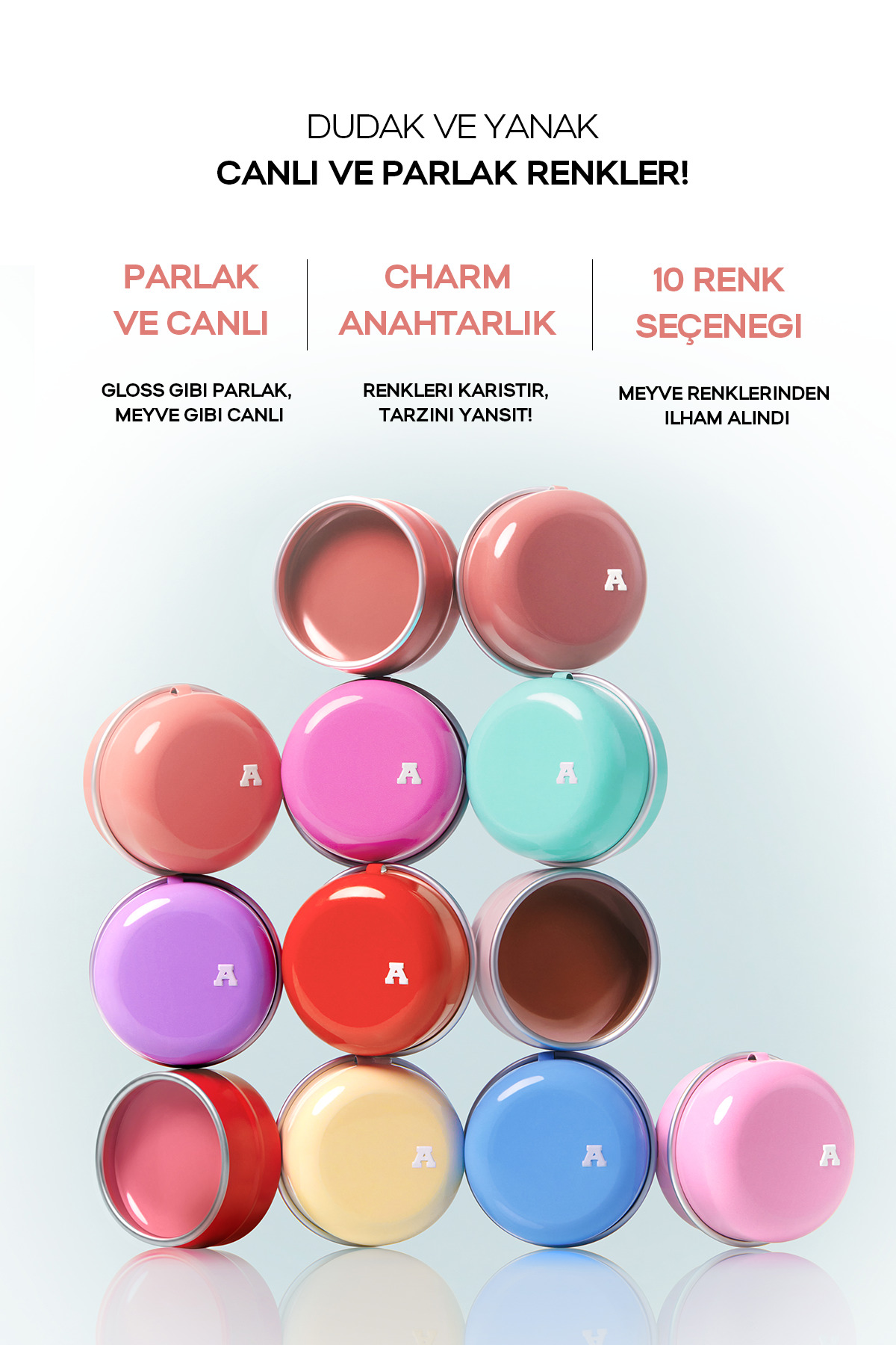 Parlak Görünüm Sağlayan Dudak Ve Yanak Renklendirici Glow Tin Pot — قهوه‌ای AIBB_GLOW_TIN_POT — تصویر 7 از 8