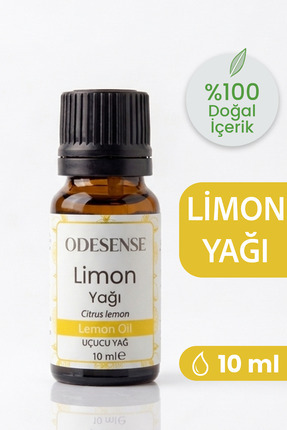 ODESENSE Limon Uçucu Yağı 10 ml %100 Doğal Ve Saf Içerik Damlalıklı Kapaklı Şişe