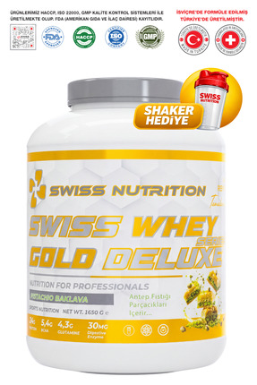 Swiss Nutrition Whey Gold Deluxe Series Protein Tozu Pistachio Baklava 55 servis