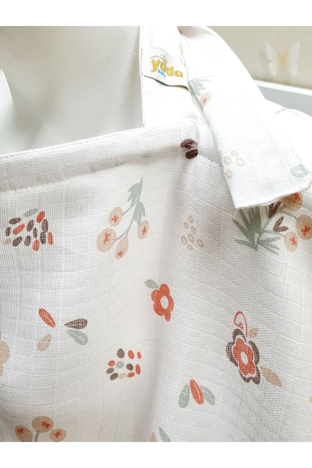 Yada Baby %100 Organik Pamuktan Müslin Emzirme Önlüğü (KUMAŞLARIMIZ SERTİFİKALIDIR) fotoğrafı 6 (önizleme)