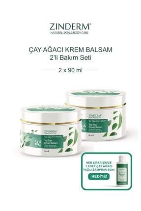 zinderm Çay Ağacı Yağı Kremi, Balsamı (2 Adet X 90 ml)
