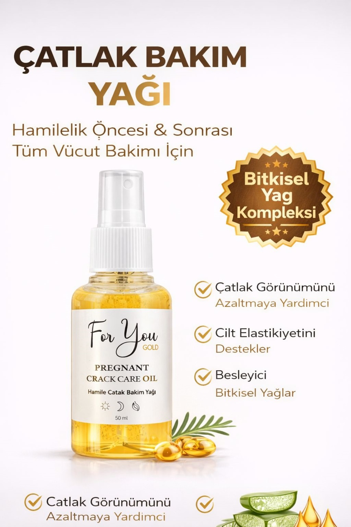 Çatlak Karşıtı Cilt Bakım Yağı & Hamile Çatlak Bakım Yağı — TYCDZAT74N170265123678236 — تصویر 5 از 9