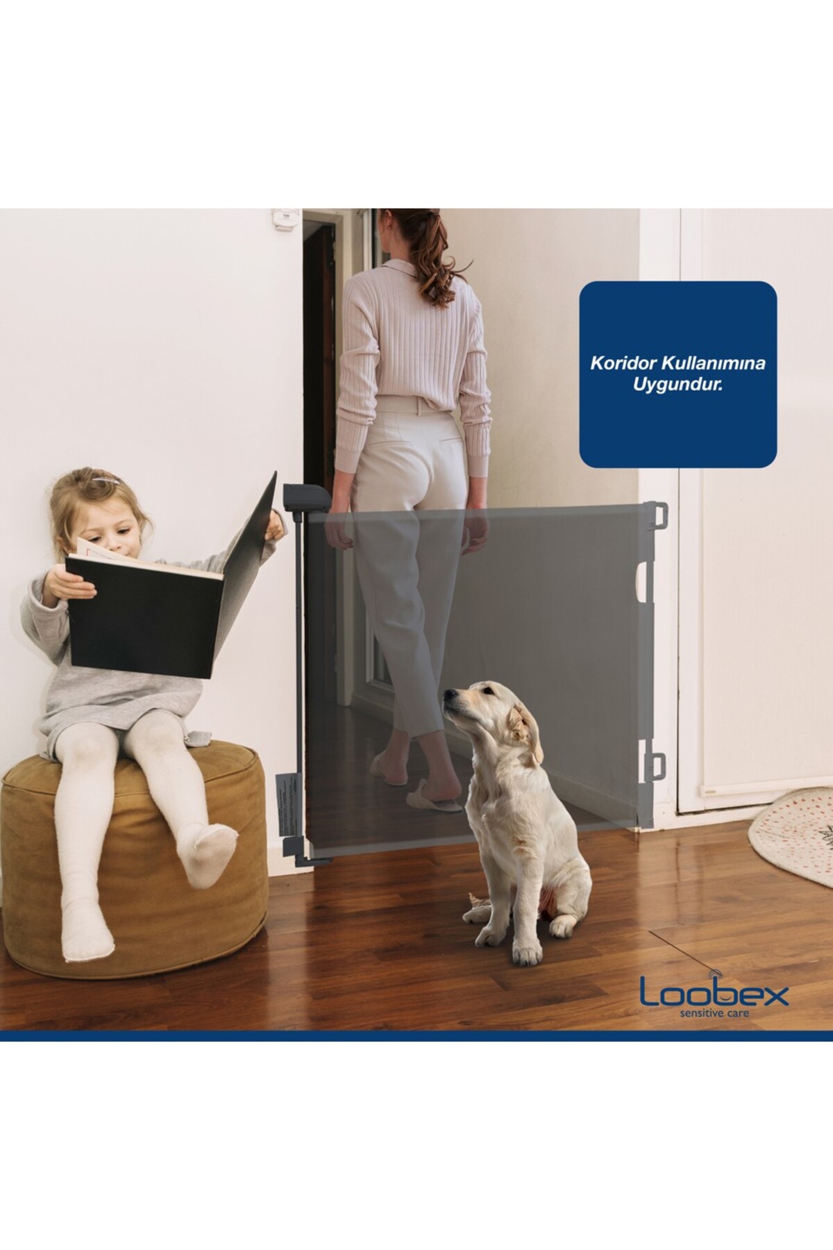 Loobex Çocuk Güvenlik Bariyeri 180 cm Siyah fotoğrafı 3 (önizleme)