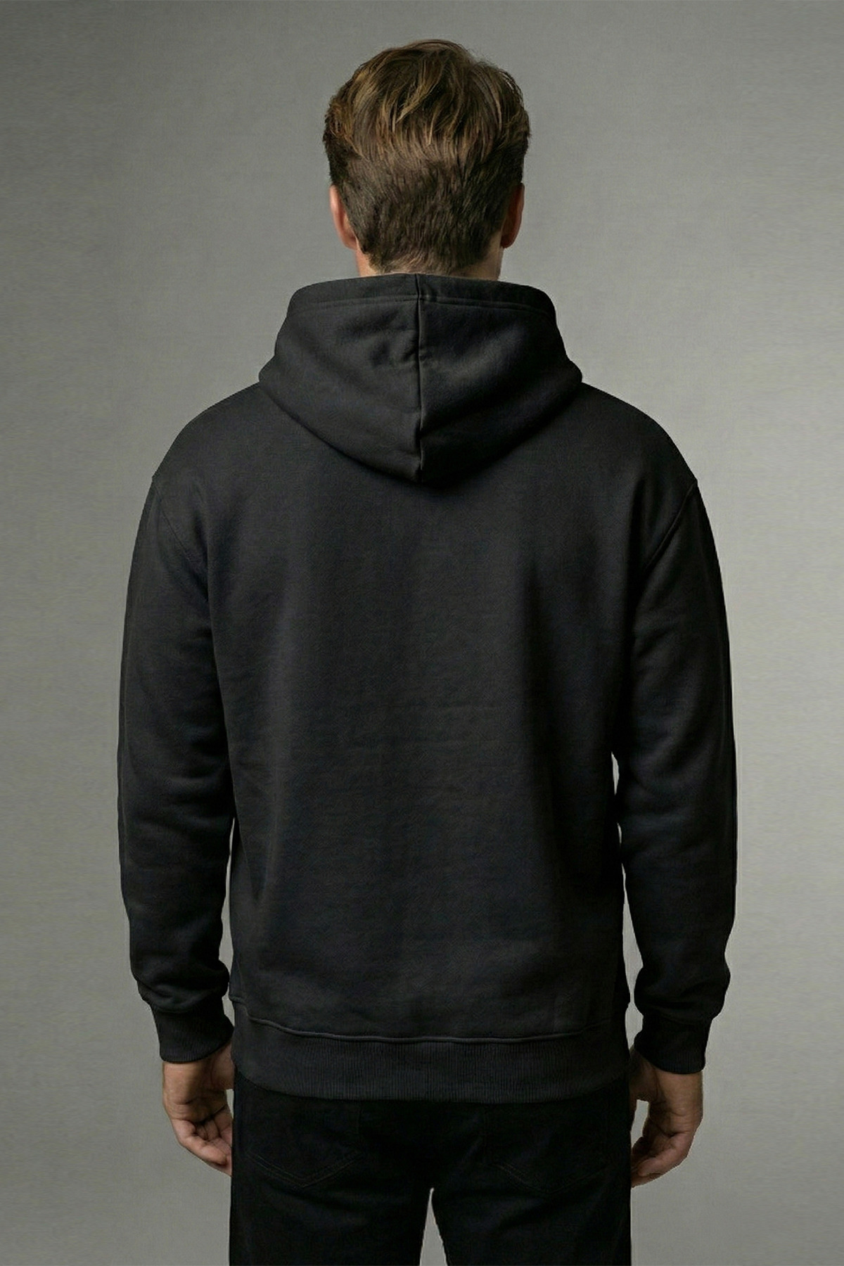 Yetişkin Erkek Hoodie — مشکی RLD0003 — تصویر 2 از 5