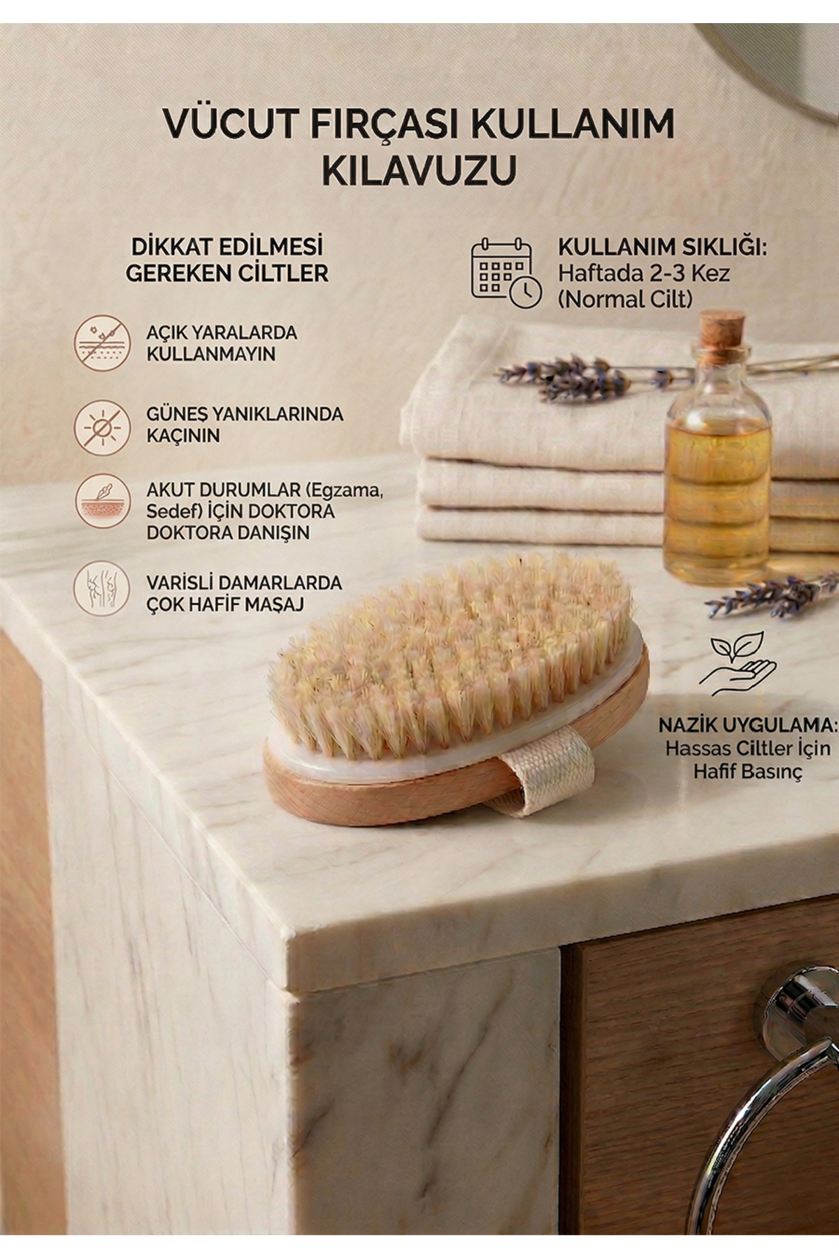 %100 Doğal At Kılı Selülit Fırçası — atkılıfırçalotravia — تصویر 5 از 5