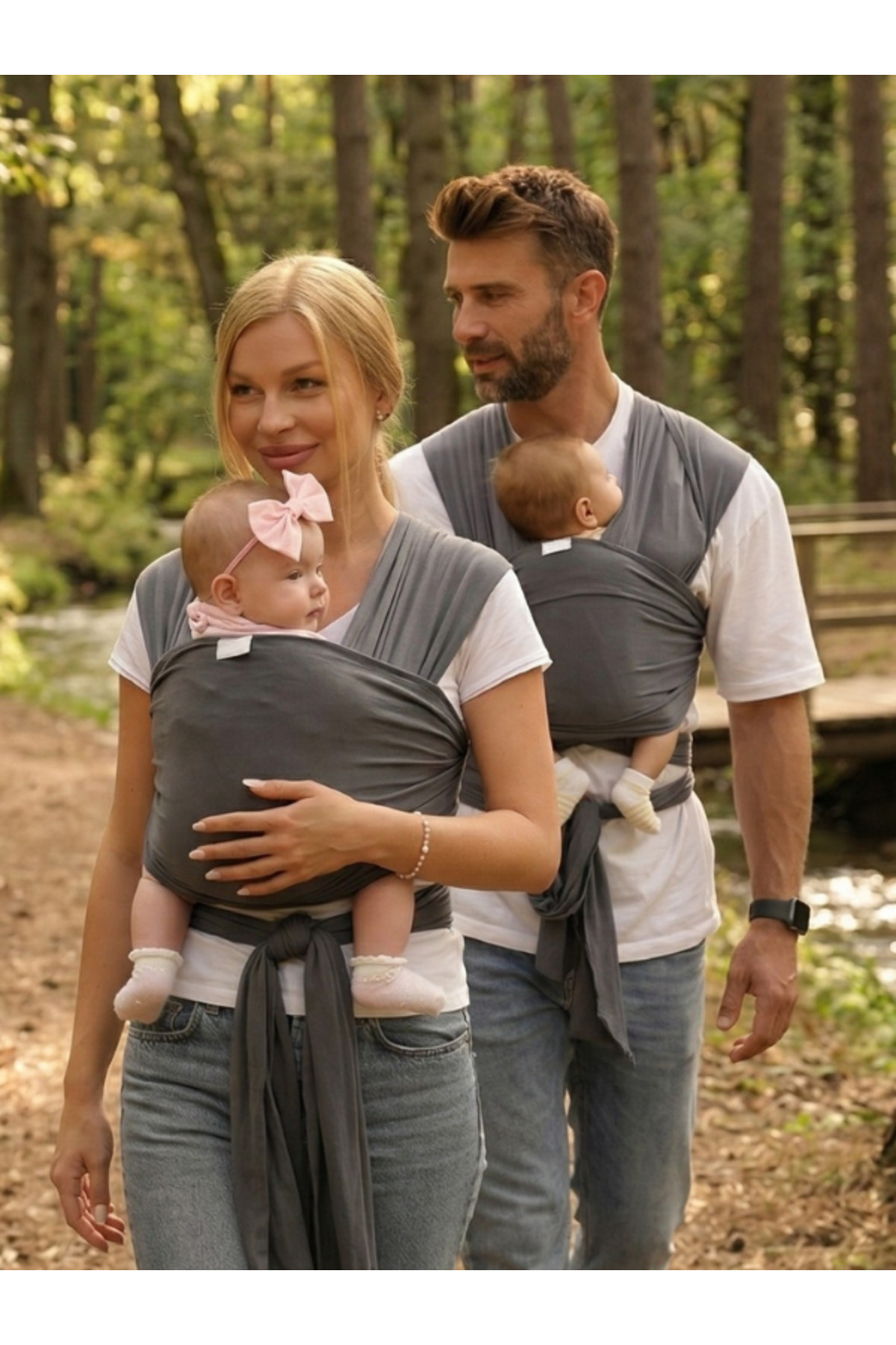 KYCBABY Ergonomik Bebek Taşıma Şalı Esnek Bebek Sling Kanguru %100 Pamuk Yenidoğan Uyumlu fotoğrafı 4 (önizleme)