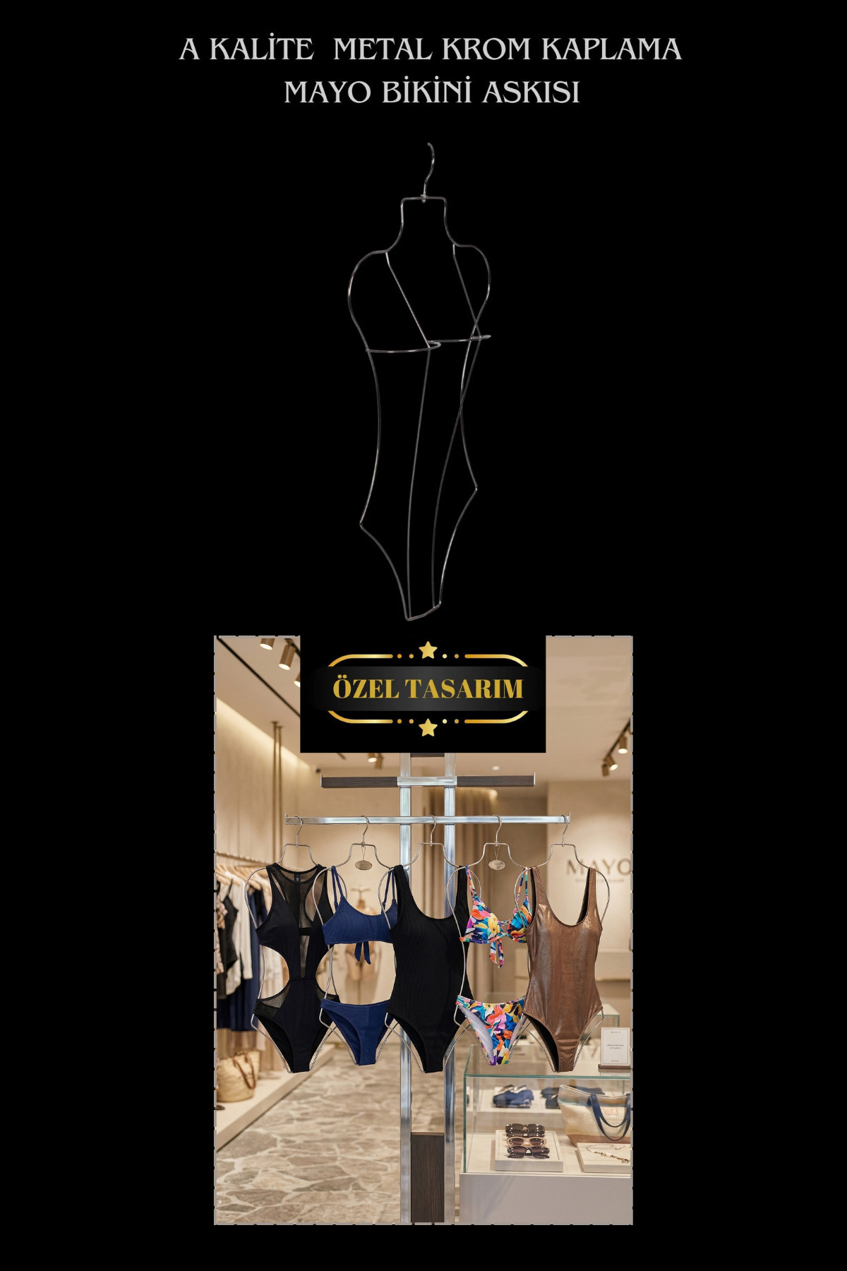3Pcs Chrome Plated Metal Body Shaped Swimwear Strap Bikini Strap Underwear Strap & Make a Difference