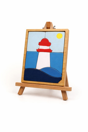 Madwoodtoys Denizfeneri Ahşap Puzzle Oyuncak