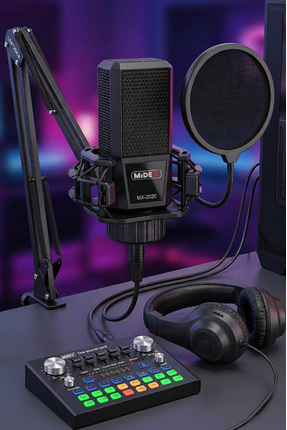 Lastvoice Midex Mx-2020 Compact Set-1 Efektli Ses Kartı Mikrofon Stand Seti (...