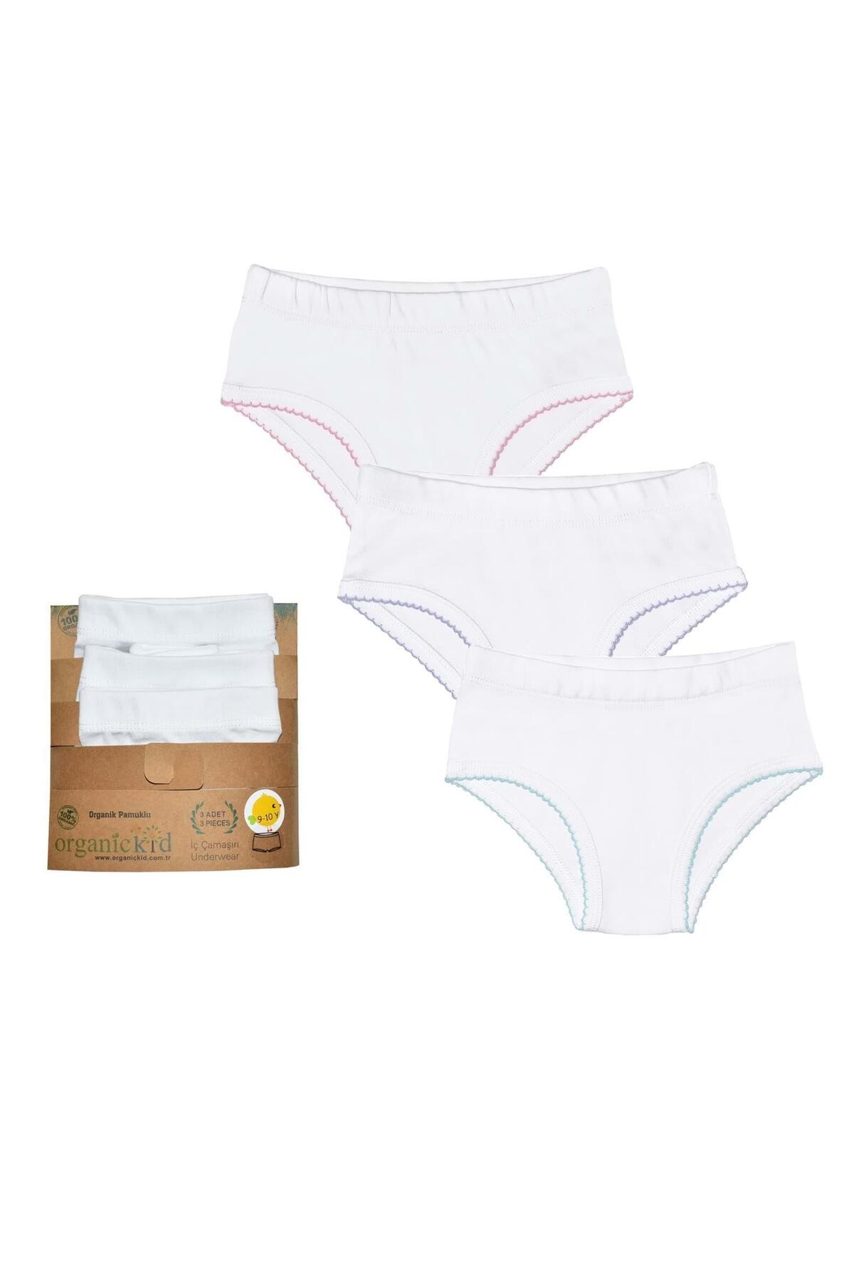 OrganicKid Soft Beyaz Kız Çocuk İç Çamaşır Set 3'lü fotoğrafı 2 (önizleme)