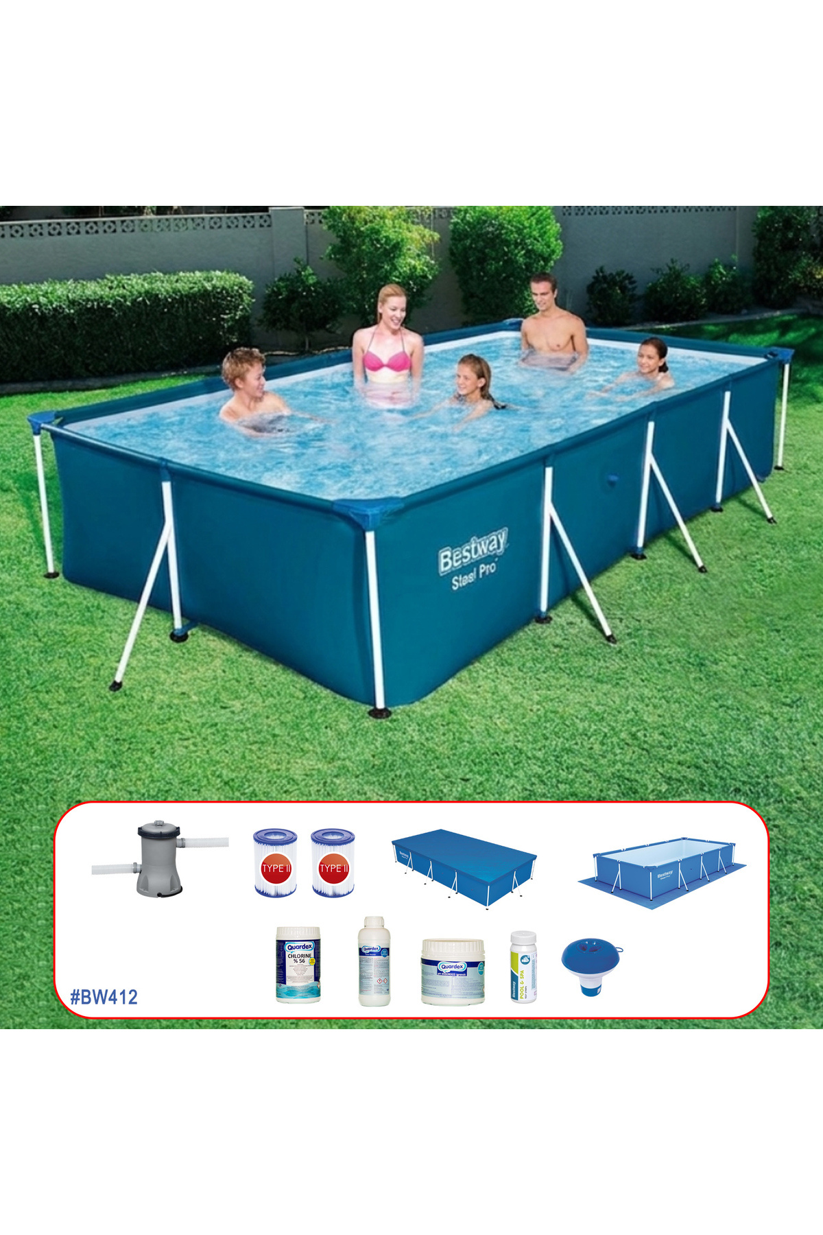 Bestway Prefabrik Havuz Seti 400x201x81 cm Bw412 - Fiyatı, Yorumları