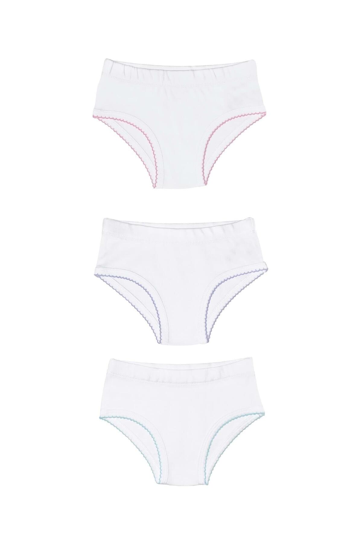 OrganicKid Soft Beyaz Kız Çocuk İç Çamaşır Set 3'lü fotoğrafı 3 (önizleme)