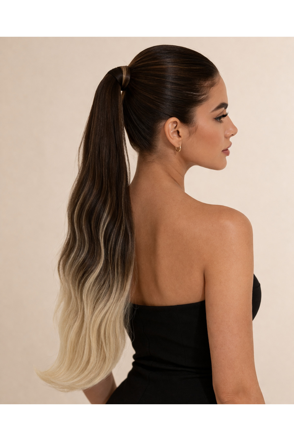 Genel Markalar Kahverengi Platin Ombreli Dolamalı Düz At Kuyruğu Renk No:60af8b — remyhair0312-60AF8B
