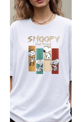 dompulerimoda Snoopy Baskılı Unisex Oversize T-Shirt