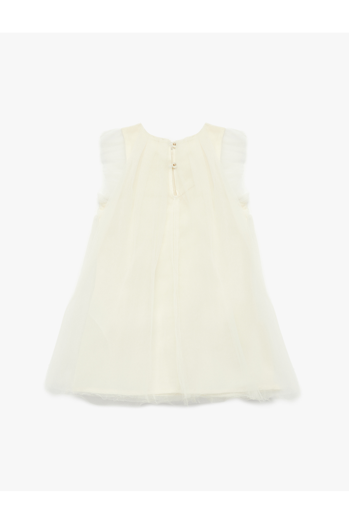 Koton Midi Dress Sleeveless Strappy Ruffle Cotton, Robe Baybgirls, Yellow