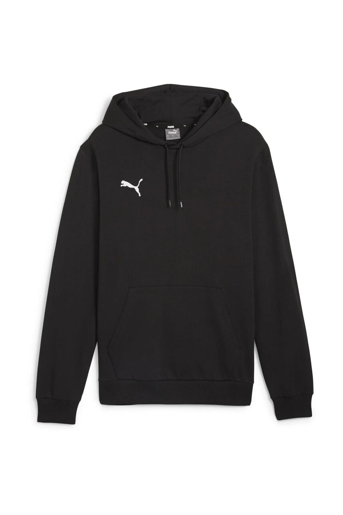 Men's Quilted Stitched Hooded Casual Black Sweatshirt with Logo 65861803