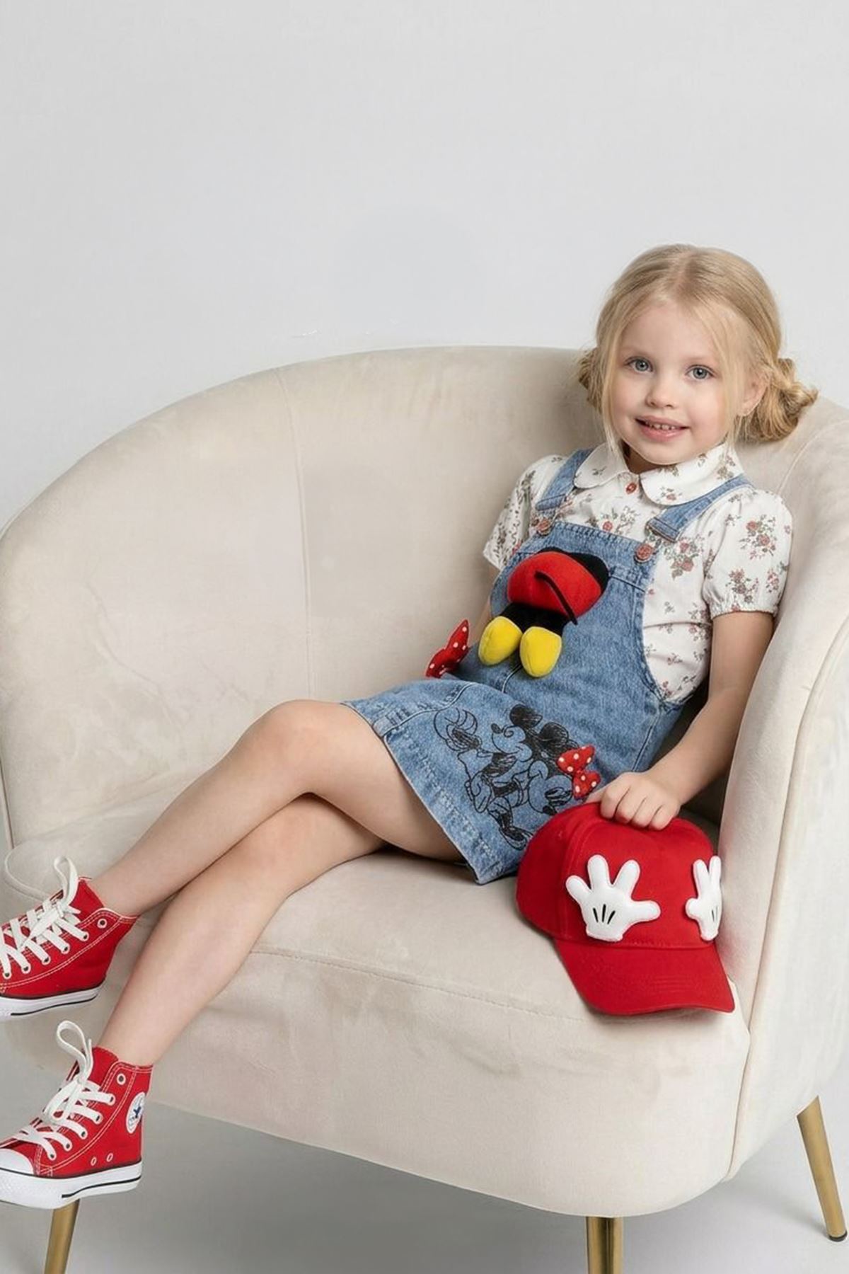 Minigimin Cicileri Miniğimin Cicileri Mnn 3 Boyutlu Tasarım Jile 3 lü Şapkalı Takım - Mavi fotoğrafı 3 (önizleme)