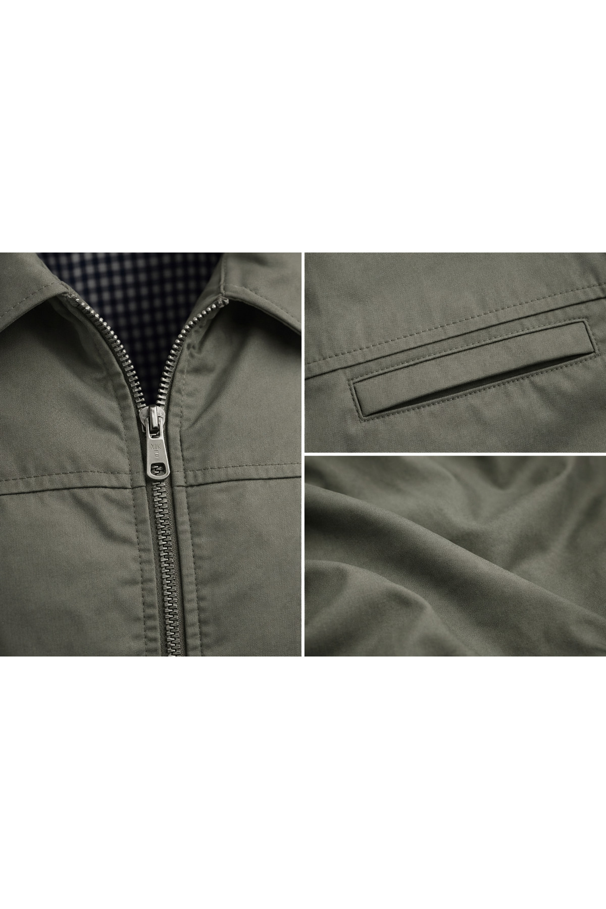 REGOS  Erkek Haki Regular Bonded Kumaş Klasik Yaka Mevsimlik&Yazlık Mont - Görsel 2