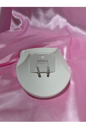 XUPING JEWELRY Xuping Kristal Taş Detaylı Şık Çelik Küpe