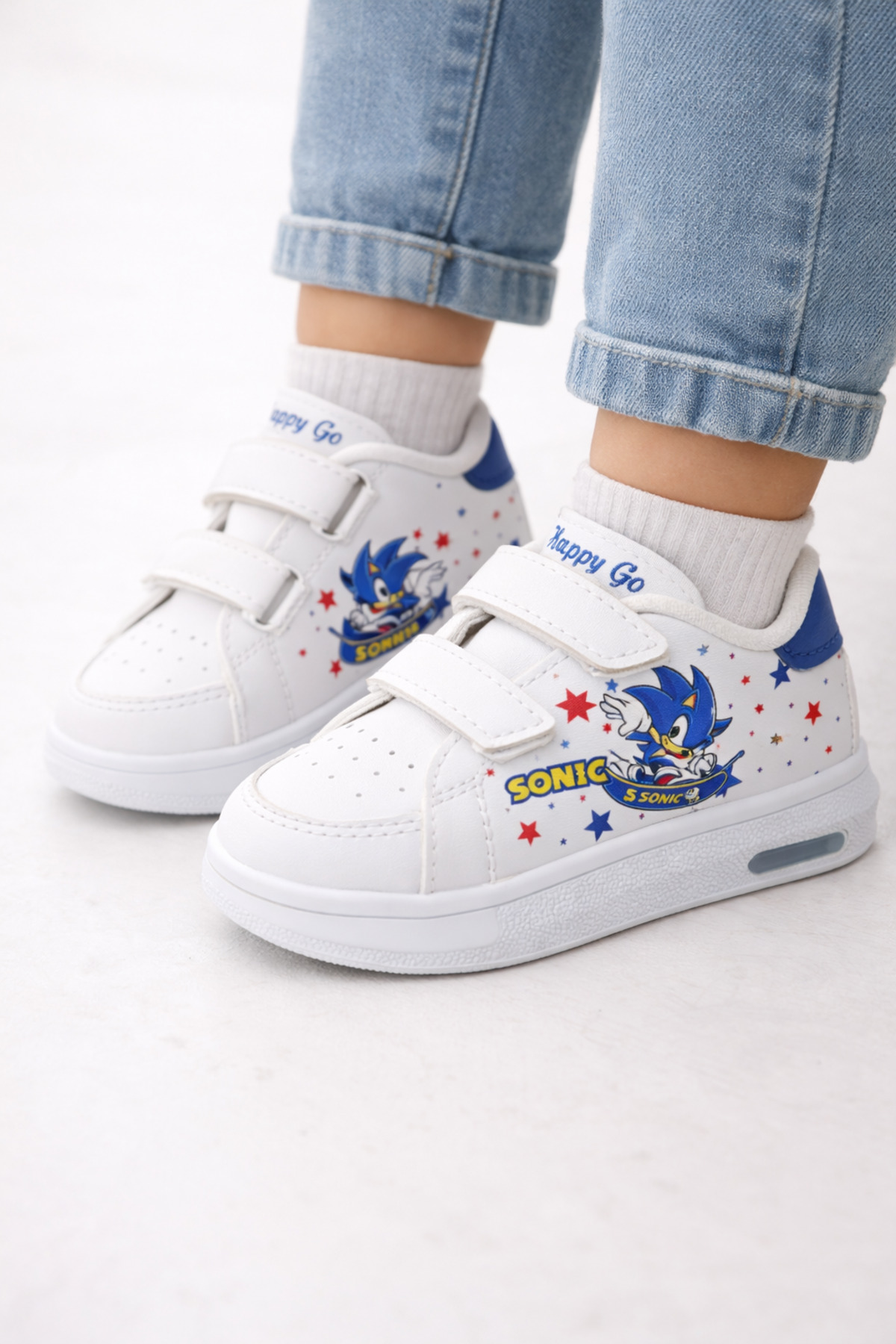 ALTUNTAŞ Erkek Çocuk Güblük Sneaker Sonic Baskılı Spor Ayakkabı Beyaz fotoğrafı 2 (önizleme)