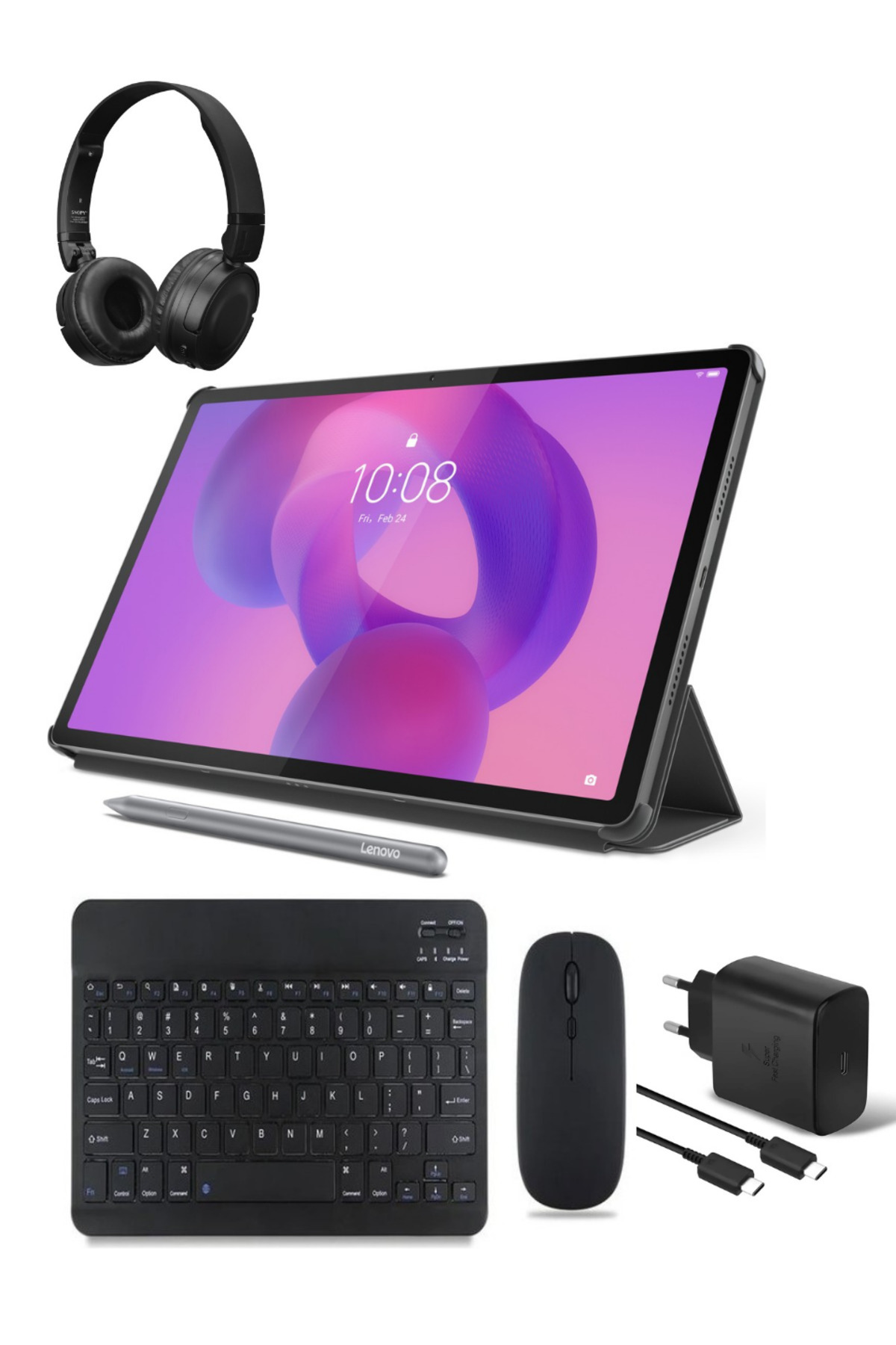 LENOVO Idea Tab 8 GB 128 GB 11" 2.5K GRİ Tablet+Kılıf+Kalem +Şarj aleti+Klavye+Mouse+Wirelees Kulaklık