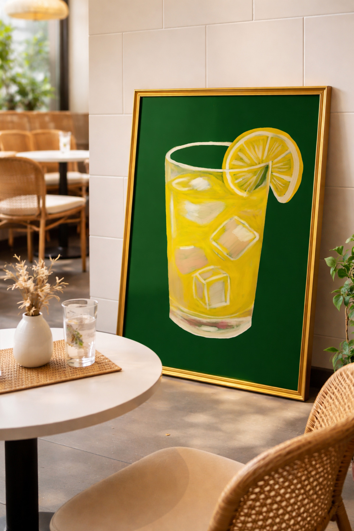 2’li Yaz Temalı Tablo Seti Limonata ve Karpuz Poster Mutfak Duvar Dekoru Çerçevesiz