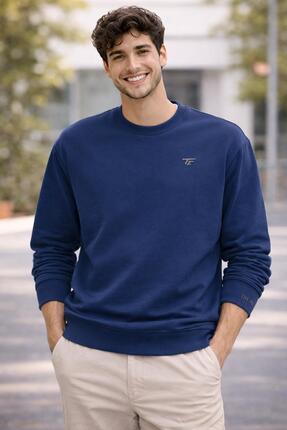 The Feel Berlin erkek dar kesim flim fit bisiklet yaka desenli kazak