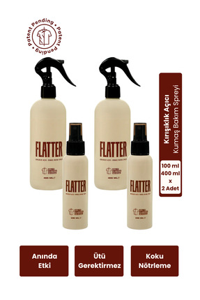 Flatter Kırışıklık Açıcı & Kumaş Bakım Spreyi 400ml + 100ml x2
