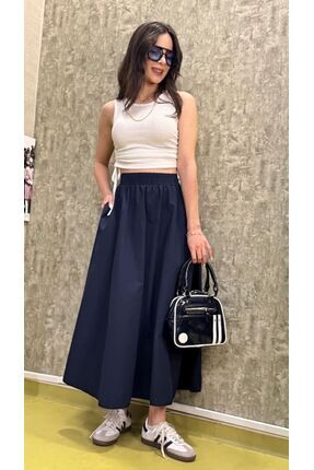 Leila Gabardin Kumaş Basic Etek