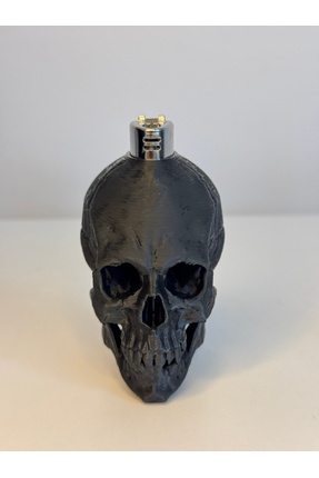 Nomika Design Kuru Kafa Figürlü Maxi Çakmak Kılıfı – Gerçekçi Skull Tasarım –...