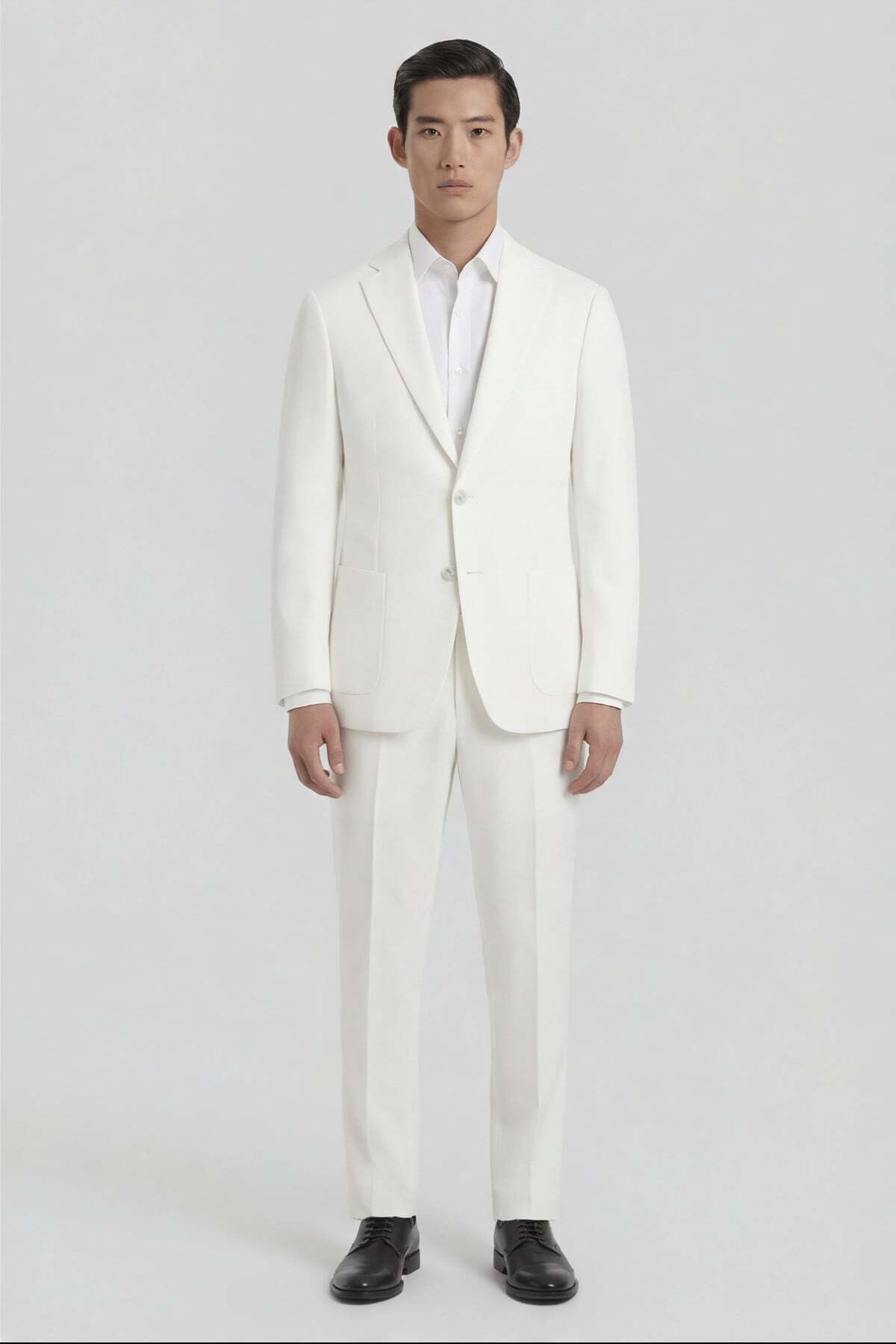 Giotelli  Erkek Pamuk Karışımlı 6 Drop Klasik Ekru Takım Elbise - Görsel 2