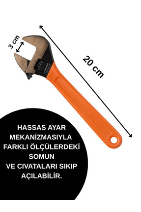 emre nalbur KURBAĞCIK, İNGİLİZ ANAHTARI 8 mm