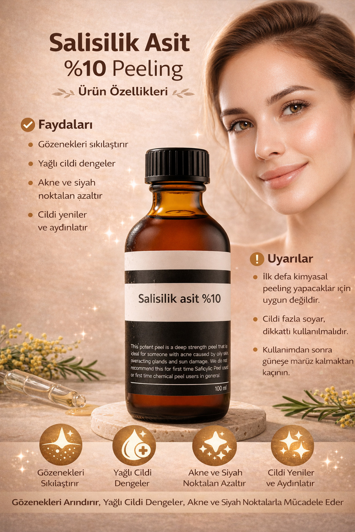 قدرت اسید سالیسیلیک ۱۰٪ برای پوستی بی‌عیب و نقص! اثر لایه‌برداری شیمیایی قوی علیه جوش‌های سرسیاه — yttty55 — تصویر 8 از 8