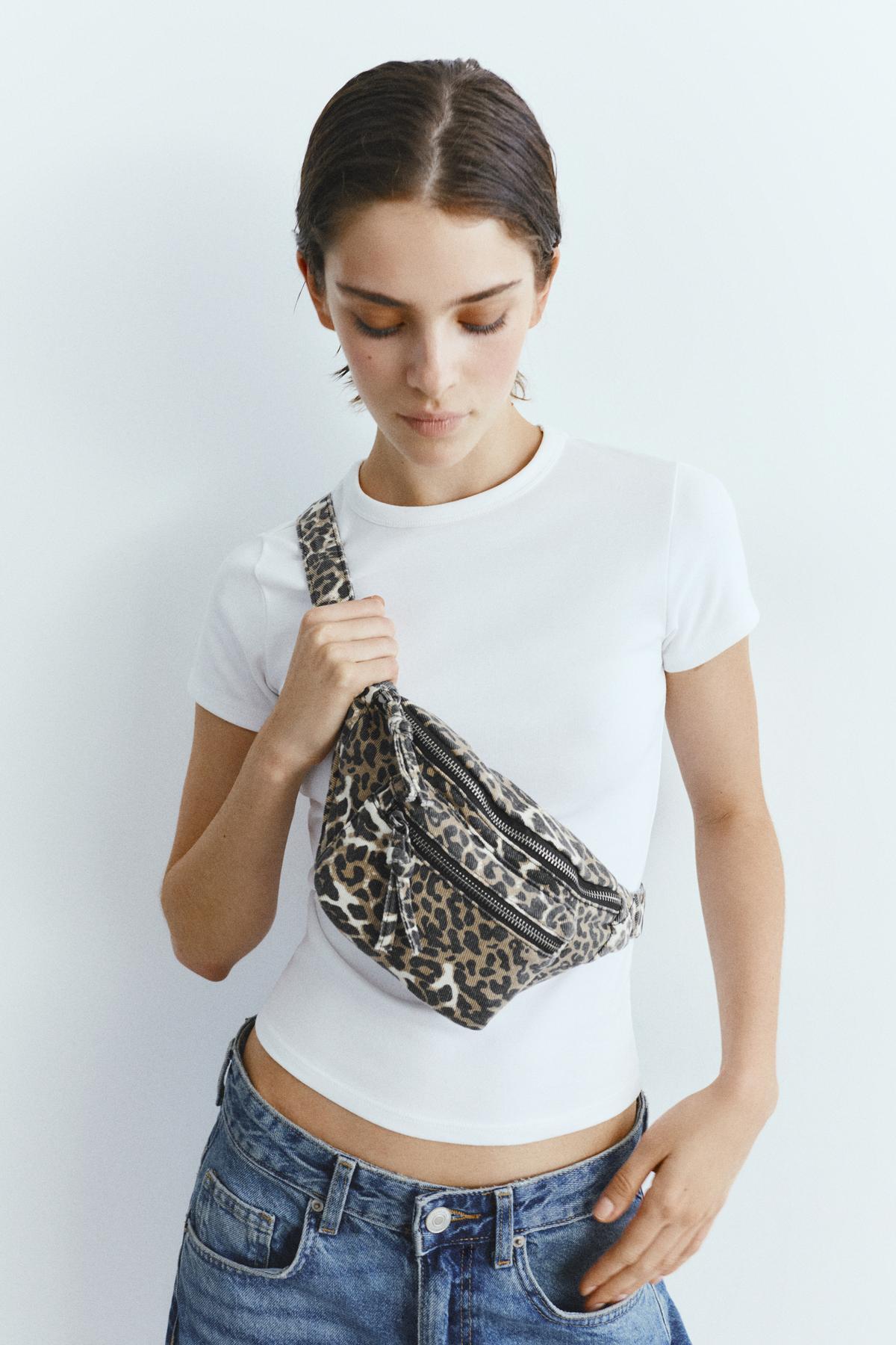 Pull & Bear Leopar bel çantası görsel 6