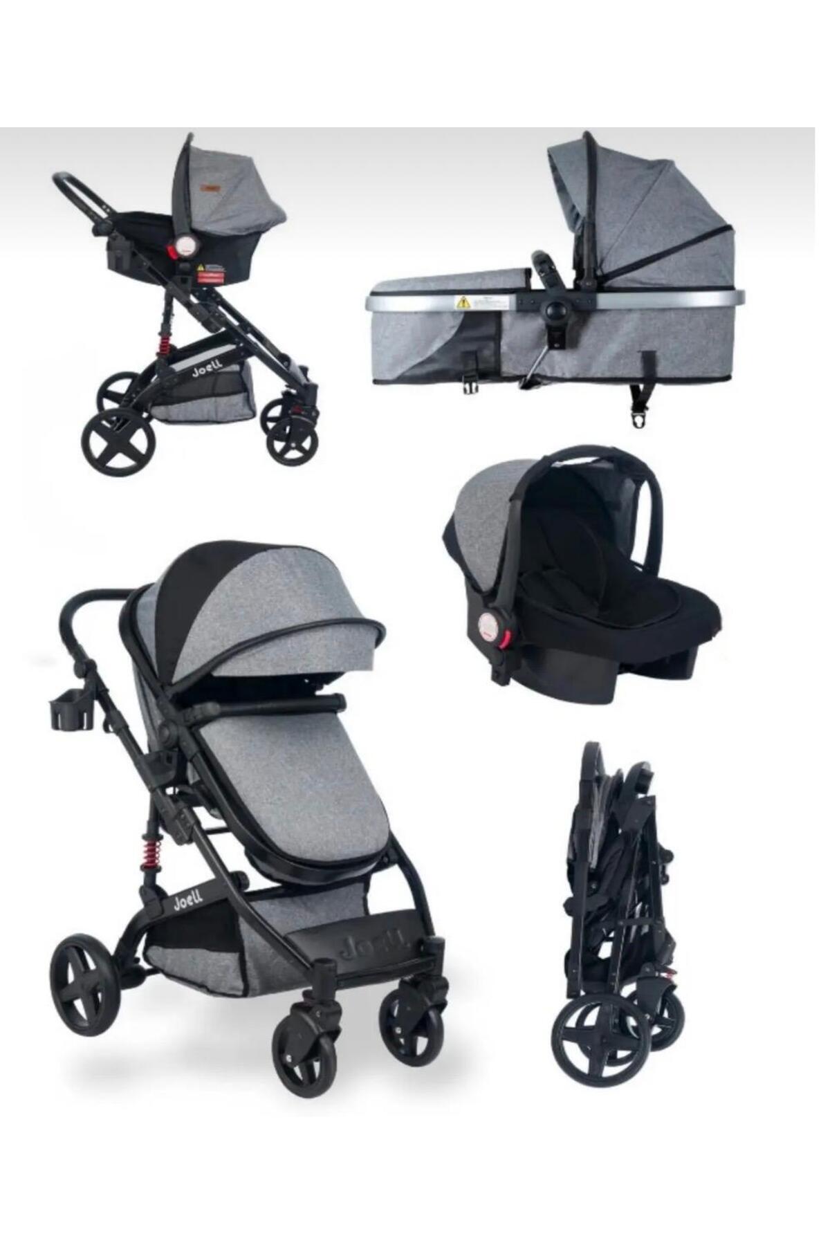 ÖYKÜ BEBEK DUNYASI Çanta Ve Yağmurluk Hediyeli Ultra Hafif Premium Bebek Arabası Seti Doğumdan İtibaren Kullanabilme fotoğrafı 4 (önizleme)